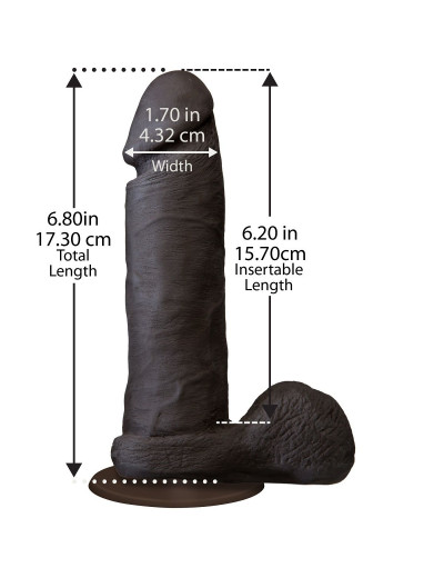 Реалистичный фаллоимитатор The Realistic Cock ULTRASKYN 6” - 17,3 см.