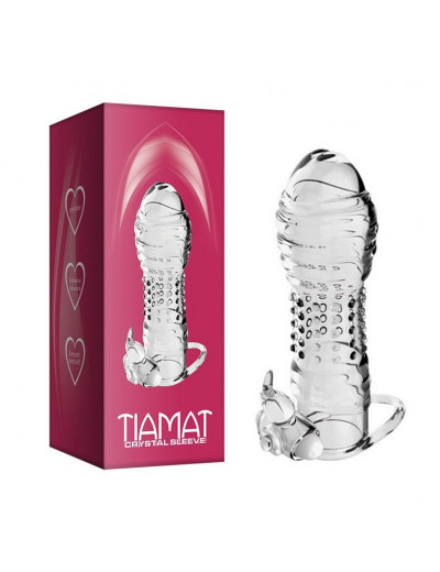 Прозрачная вибронасадка Tiamat Crystal Sleeve - 13 см.