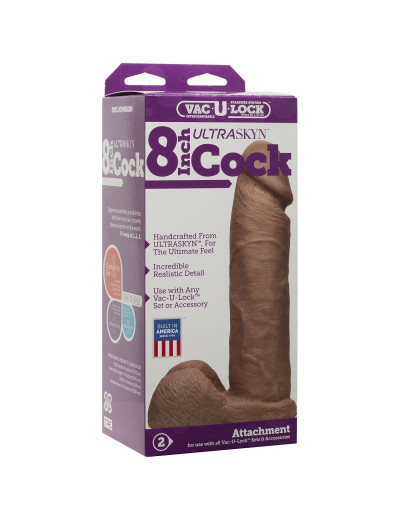 Насадка-реалистик для трусиков Харнесс Vac-U-Lock 8  ULTRASKYN Cock - 20,6 см.