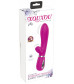 Лиловый вибратор с клиторальным отростком Super Soft Silicone Rabbit Vibrator - 20,2 см.
