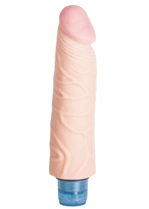 Телесный вибромассажёр Vibro Realistic Cock Dildo - 17,4 см.