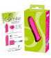 Розовый мини-вибромассажер Rechargeable Power - 8,5 см.