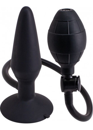 Анальная пробка с функцией расширения Inflatable Butt Plug Medium - 14,2 см.