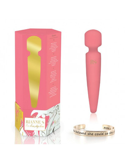 Коралловый wand-вибратор Bella - 19 см.