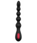 Черный вибромассажер для анальной стимуляции ANAL FLEXI BEADS - 21 см.