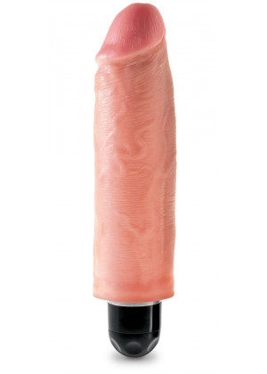 Телесный вибратор-реалистик 6  Vibrating Stiffy - 17,8 см.