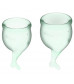 Набор зеленых менструальных чаш Feel secure Menstrual Cup