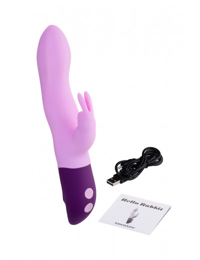 Сиреневый вибратор-кролик Hello Rabbit - 24,5 см.