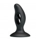 Чёрный массажёр простаты Silicone Butt Plug - 9,3 см.
