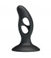 Чёрный массажёр простаты Silicone Butt Plug - 9,3 см.