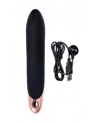 Черный вибратор Waname D-Splash Waterfall - 21,3 см.