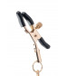 Золотистые зажимы для сосков PREMIUM NIPPLE CLAMPS WITH TASSLE