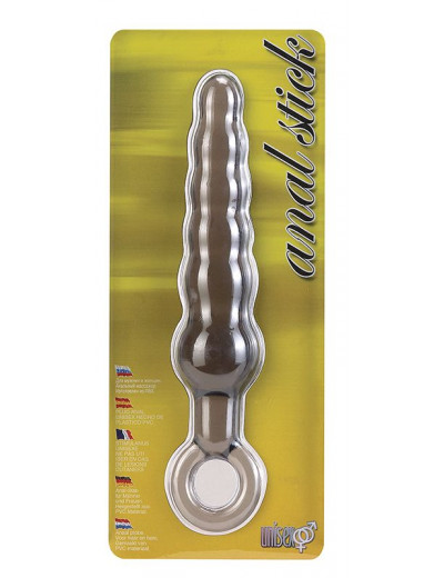 Дымчатая фигурная анальная ёлочка ANAL STICK - 14 см.