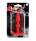 Красная анальная втулка T-SHAPE SILICONE BUTT PLUG RED - 8,9 см.