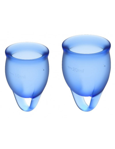 Набор синих менструальных чаш Feel confident Menstrual Cup