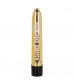 Золотистый классический вибратор Naughty Bits Gold Dicker Personal Vibrator - 19 см.