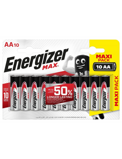 Батарейки Energizer MAX AA/LR6 1.5V - 10 шт.
