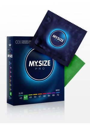 Презервативы MY.SIZE размер 47 - 3 шт.