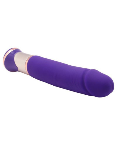 Фиолетовый перезаряжаемый вибратор ECSTASY Deluxe Greedy Dong - 19,5 см.