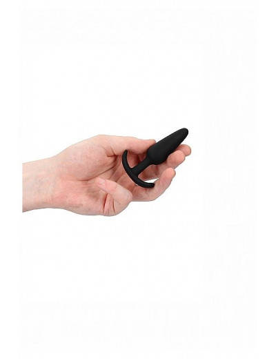 Черная анальная пробка для ношения Slim Butt Plug - 8,3 см.