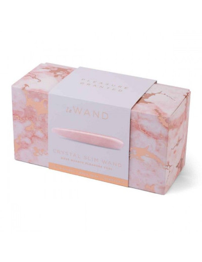 Массажер Le Wand Crystal Slim Wand из розового кварца