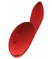 Красный вибромассажер Tina со стимулятором клитора - 17,5 см.