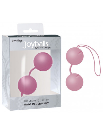 Нежно-розовые вагинальные шарики Joyballs с петелькой