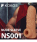 Телесная открытая насадка-реалистик с подхватом мошонки Nude Sleeve L - 14 см.