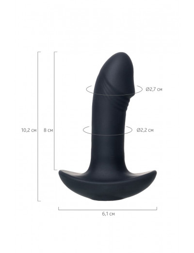 Черный вибростимулятор простаты PPP Enkakuzeccho DEEP ANAL VIBE - 10,2 см.