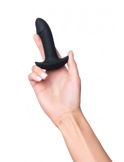 Черный вибростимулятор простаты PPP Enkakuzeccho DEEP ANAL VIBE - 10,2 см.
