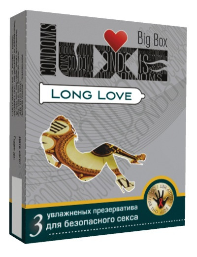 Презервативы LUXE Big Box Long Love с пролонгирующим эффектом - 3 шт.