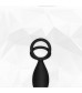 Черный стимулятор простаты с эрекционным кольцом Combo Double Cockring Plug
