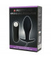 Чёрная анальная пробка с пультом управления - 8,5 см.