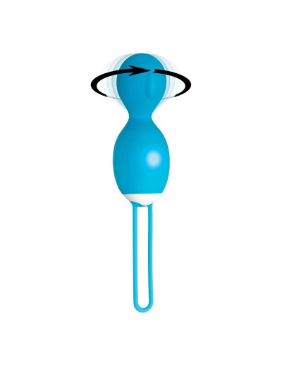 Голубые вагинальные шарики с вращением Twistin The Night Away