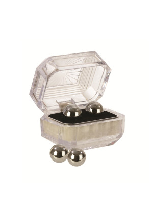 Серебристые вагинальные шарики Silver Balls In Presentation Box