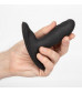 Черный массажер простаты с пультом-браслетом Eclipse Wristband Remote Pulsing Probe - 11,5 см.