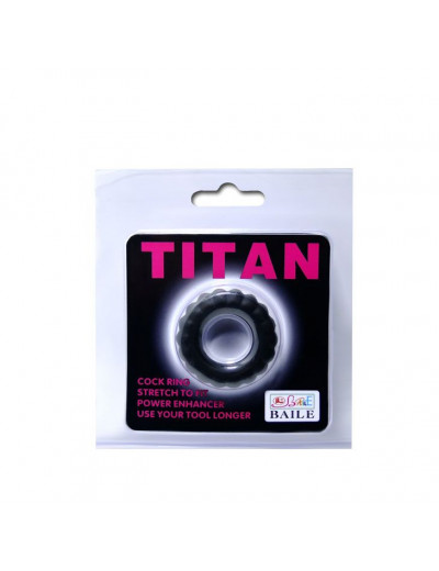 Эреционное кольцо с крупными ребрышками Titan