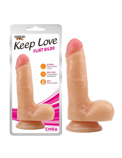 Телесный фаллоимитатор Flirt Dildo - 17 см.