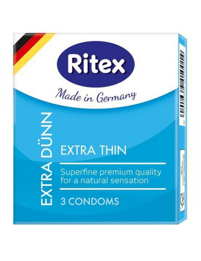 Ультратонкие презервативы RITEX EXTRA DUNN - 3 шт.
