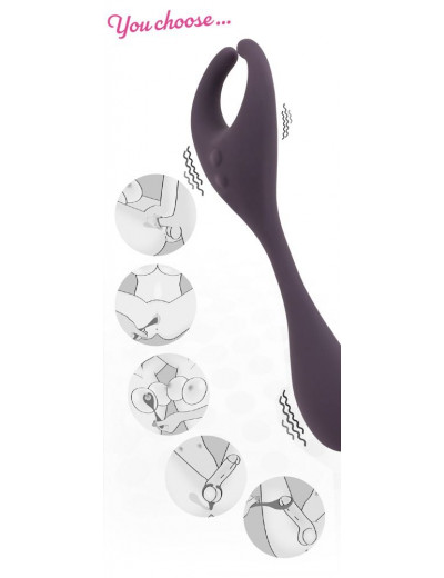 Фиолетовый универсальный вибратор Remote Controlled Couples Vibrator