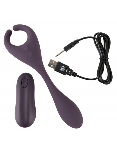Фиолетовый универсальный вибратор Remote Controlled Couples Vibrator