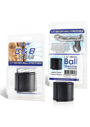 Хомут-утяжка для мошонки из искусственной кожи на липучке VELCRO BALL STRETCHER- 4 см.