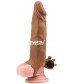 Коричневая вибронасадка-удлинитель на пенис Add 2 Pleasure X Tender Vibrating Penis Sleeve - 19 см.