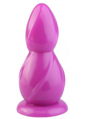Розовая рельефная анальная втулка - 28,5 см. 
