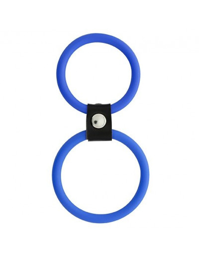 Синее двойное эрекционное кольцо Dual Rings Blue