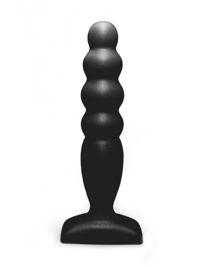Чёрный анальный стимулятор Large Bubble Plug - 14,5 см.