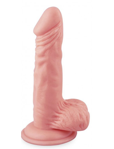Телесный фаллоимитатор 7  Dong with Balls - 16 см.