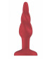 Красная анальная пробка Butt Plug Rounded 3 Inch - 7,6 см.