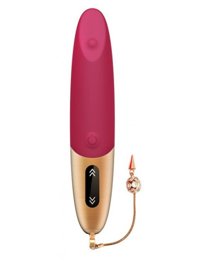 Малиновый вибромассажер DYSIS BRIGHT - 12,6 см.