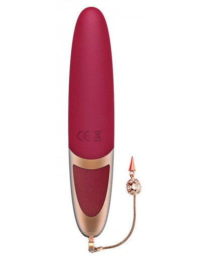 Малиновый вибромассажер DYSIS BRIGHT - 12,6 см.